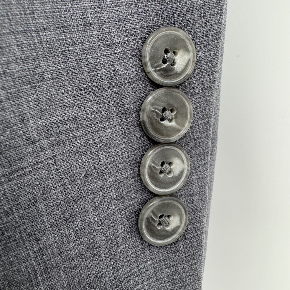 Jos‎ A Bank 1905 Mens 46 Regular Grey Wool Slim Fit Suit Blazer Jacket - Picture 10 of 13